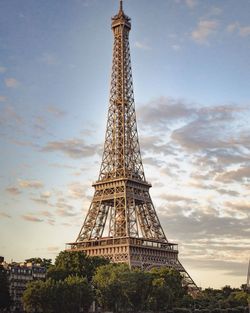 Low angle view of communications tower