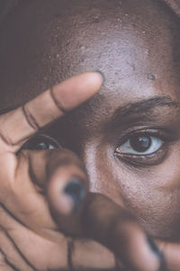 Close-up portrait of young woman