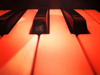 Close-up of piano keys