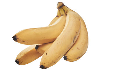 Close-up of banana against white background