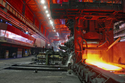 Molten steel in factory