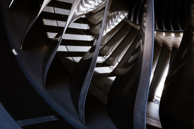 Close-up of spiral staircase