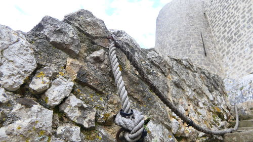 Low angle view of a rock