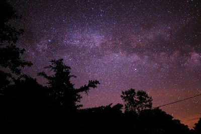 Low angle view of starry sky