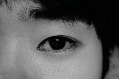 Cropped eye of person