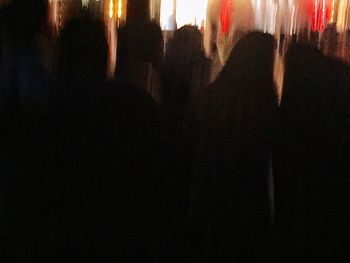 View of illuminated building