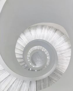 Directly below shot of spiral staircase
