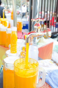 Close-up of drink on table