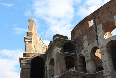 Low angle view of historical building against sky