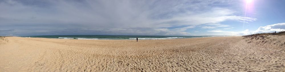 Panoramic view of beach against sky