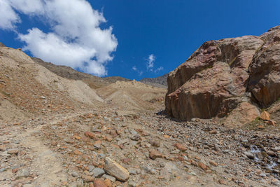 Scenic view of rocky mountains against sky