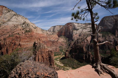 Rock formations on landscape