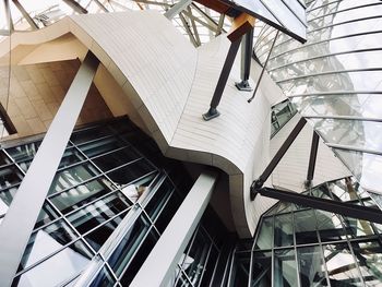 Low angle view of spiral staircase