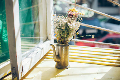 Close-up of potted plant on table
