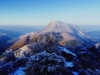 View of snow covered mountain