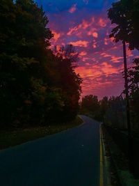 Country road at sunset