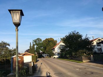 Empty road against sky at otterfing