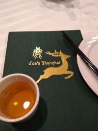 High angle view of tea on table