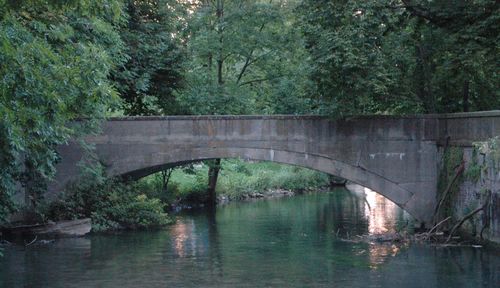 Footbridge over river