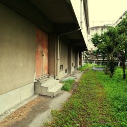 Empty alley amidst buildings in town