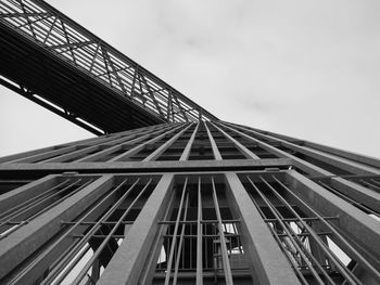 Low angle view of modern building against sky