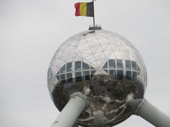 Close-up of sculpture against clear sky