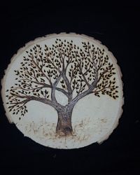 Close-up of design on paper against black background
