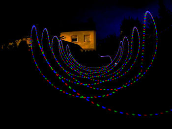 Light trails at night