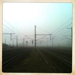 Railroad tracks against sky