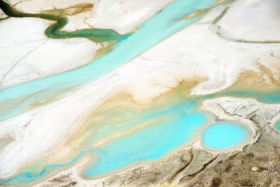 Aerial view of glacial landscape