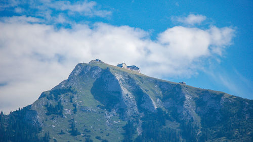 Low angle view of mountain against sky