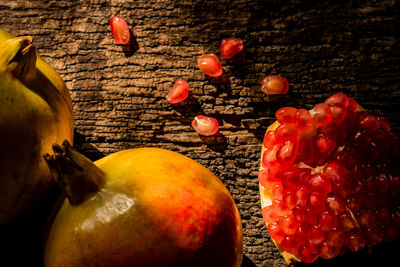 Close-up of orange fruits on table