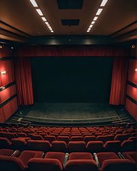 Empty seats in theater