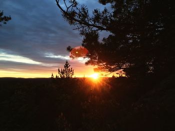 Sunset over landscape