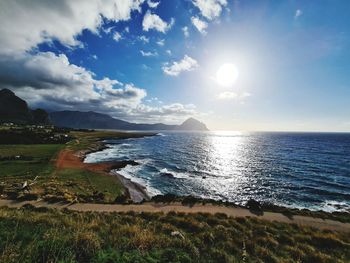 Scenic view of sea against sky