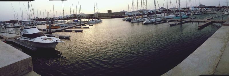 Boats in harbor