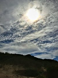 Scenic view of landscape against cloudy sky