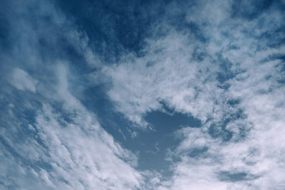 Low angle view of clouds in sky