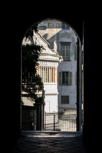 Entrance of historic building