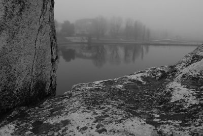 Scenic view of calm lake