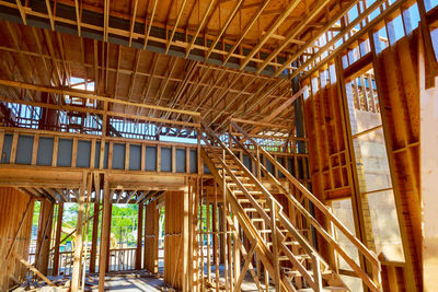 Low angle view of ceiling at construction site