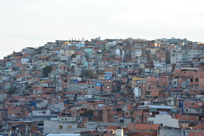 View of residential district against sky