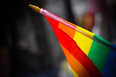 Close-up of colorful flag
