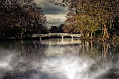 Bridge over river against sky