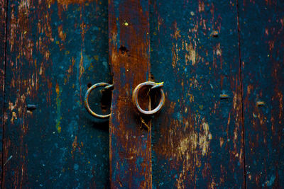 Close-up of old door