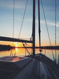 Scenic view of sunset over river