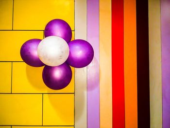 Close-up of multi colored balloons