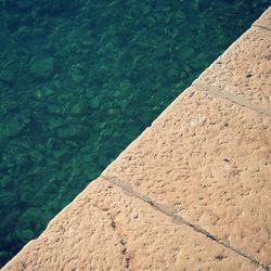 High angle view of sea shore