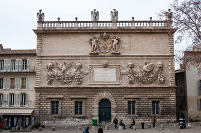 Low angle view of historical building