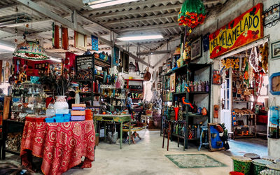 View of market stall